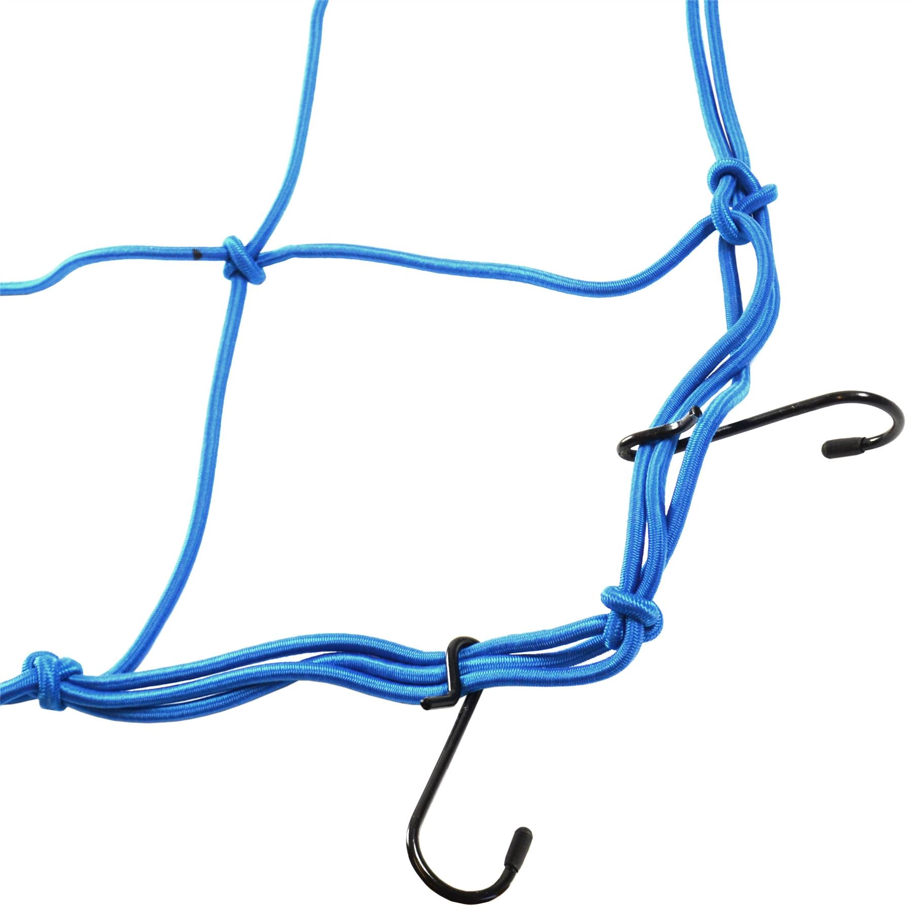 Bungee Rope Net Hooks Cargo Hold Down Elastic Blue Cord Steel Hooks GAR62