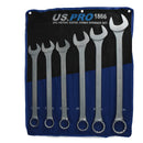 6pc jumbo metric combination spanner ( open and ring ) 33mm - 50mm AT124