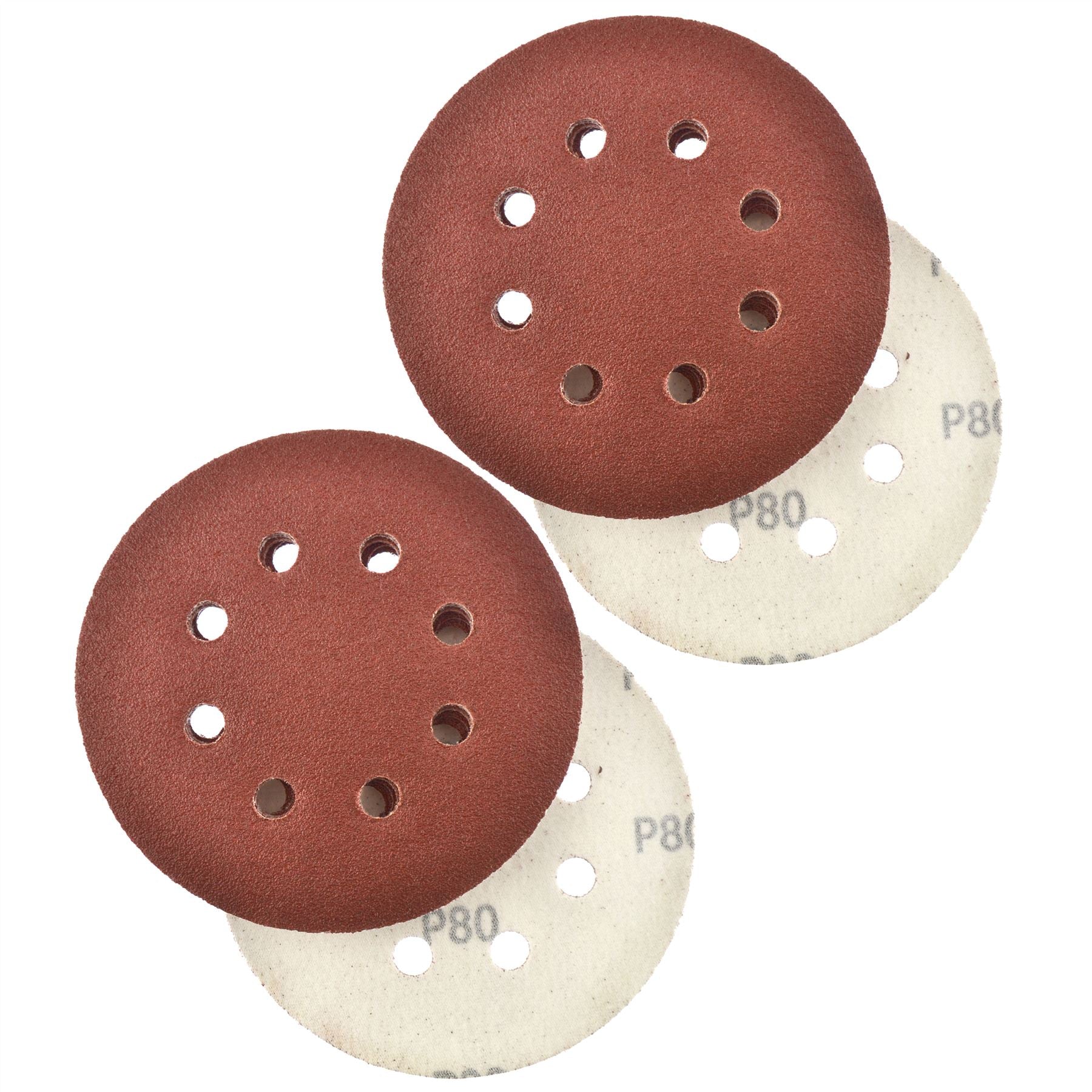 Hook/Loop Sanding Abrasive Discs Orbital DA Palm Sander 125mm 80 Grit 20 Pk