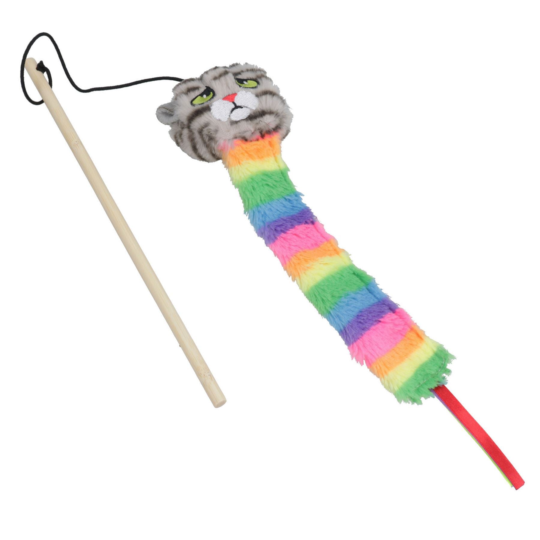 Cat Kitten Catnip Filled Moody Moggy Rainbow Teaser Interactive Chaser Play Toy