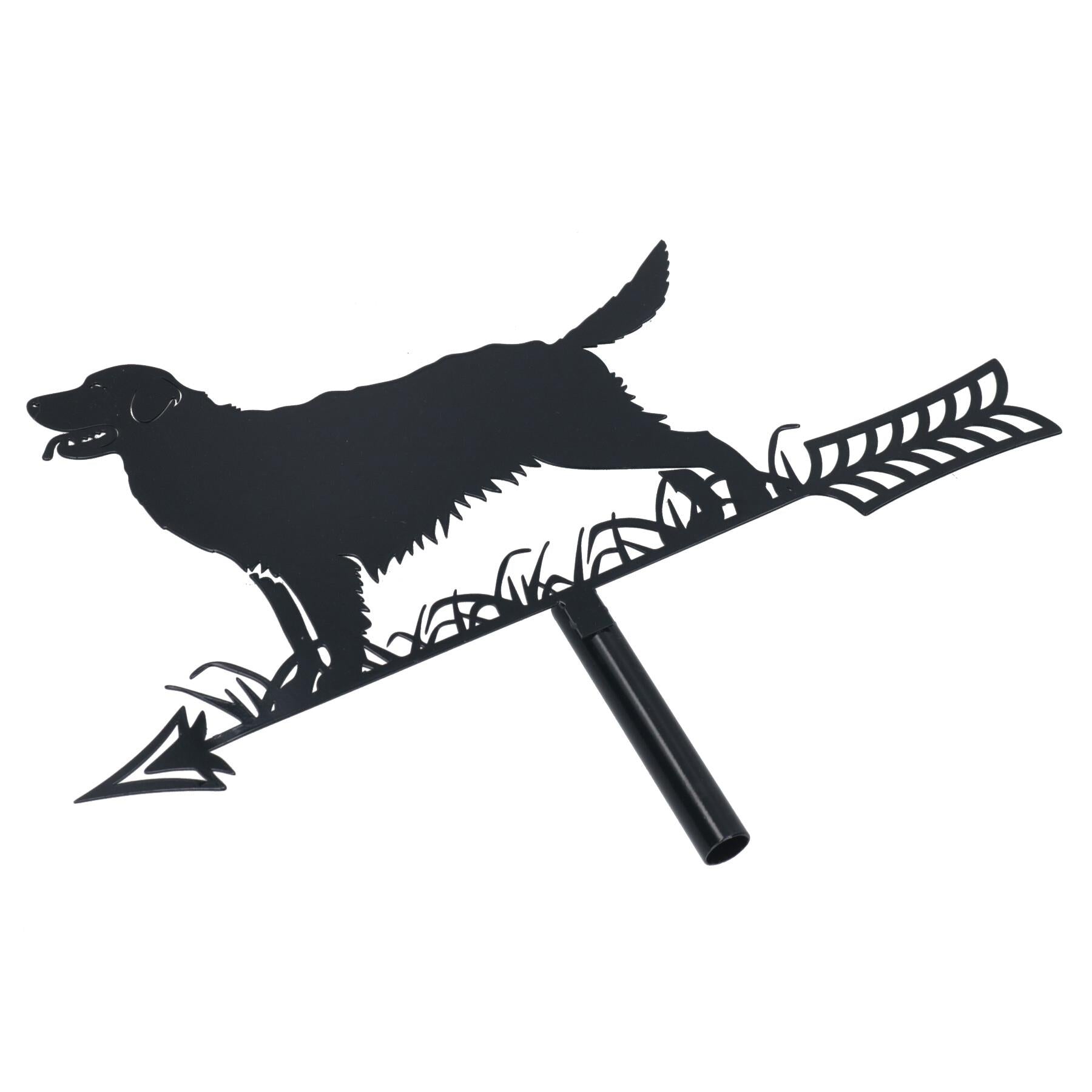 High Quality Black Metal Golden Retriever Silhouette Weather Vane Dog Lover Gift