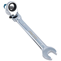 Flexible Headed Ratchet Combination Spanner Wrench with Integrated Lock