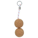 52mm Floating Cork Twin Ball Keyring Key Float Boat Fishing Sailing Buoyant Ring