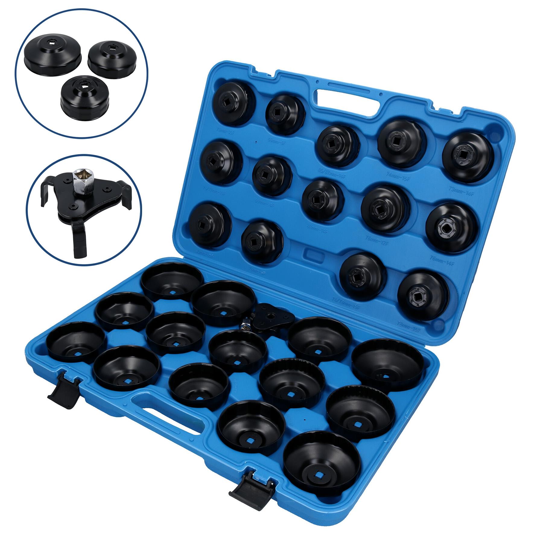 30pc Oil Filter Wrench Remover Installer Removal Sockets Cup Type 86 – 106mm