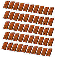 Orange Amber Rectangular Reflectors for Driveway Gate Fence Post Trailers