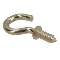 Shouldered Screw Hooks Fasteners Hanger Brass Plated 6mm Dia 13mm Length