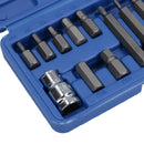 15pc Metric 1/2" dr Hex Allen  Allan Alan Wrench Key Socket Bit Set TE128