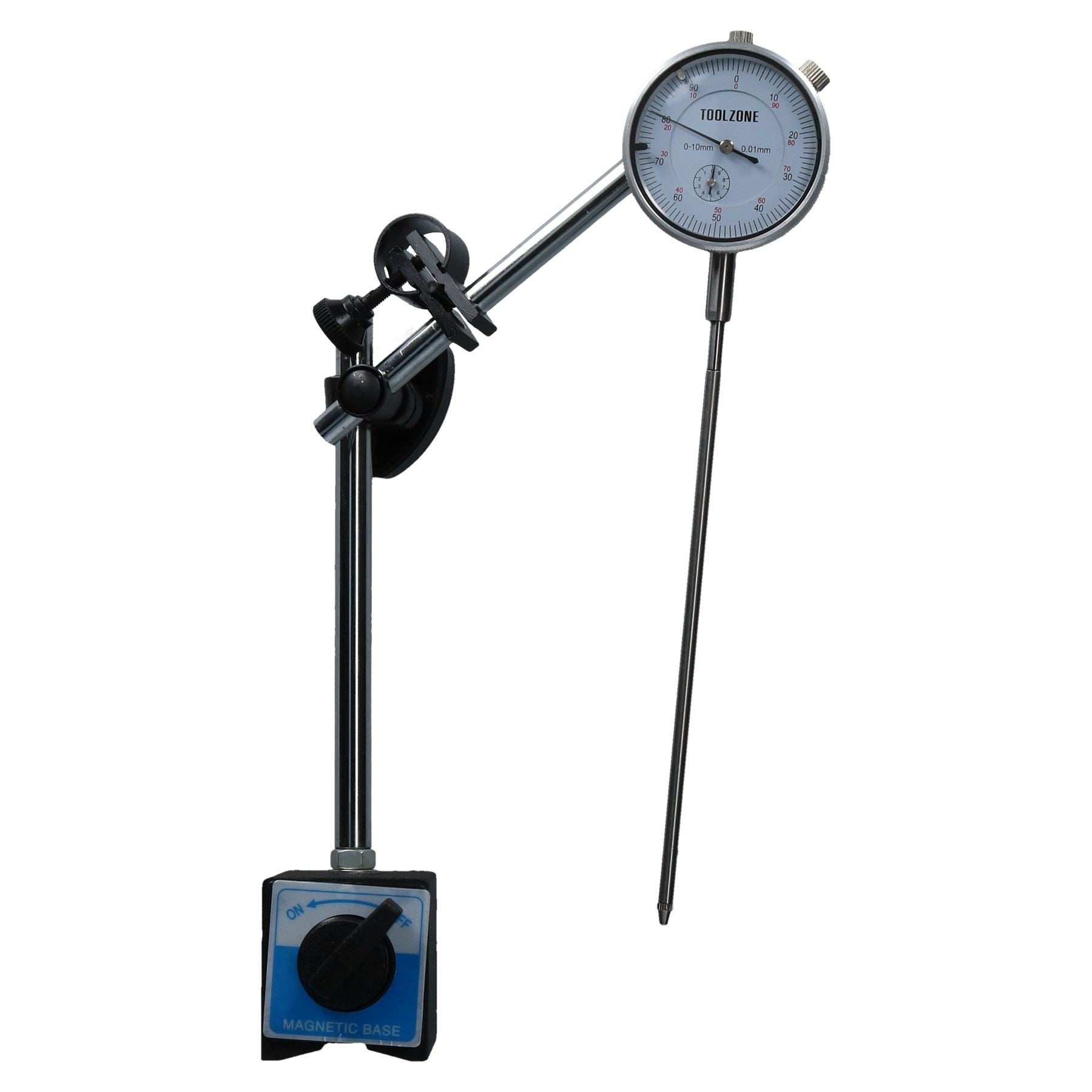 Dial test indicator DTI Gauge & Magnetic Base Stand Clock Gauge Extra Long