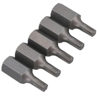 5 Pack M5 - M13 Male 30mm Ribe Bits With 10mm Hex End S2 Steel