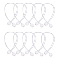 10 Pack Sail Ties Bungee Balls 30-50cm Long 4mm Shock Cord Boat Yacht Dinghy