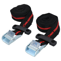 2pk 2.5m Cam Buckle Tie Down Strap with Webbing Bridge Securing Brackets