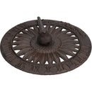 Bird Sundial Ornament Cast Iron Garden Feature Statue Sunflower Clock Metal