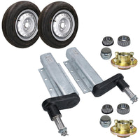 750kg Galvanised Trailer Suspension Units & 13" Wheels & Tyres Kit 100mm PCD