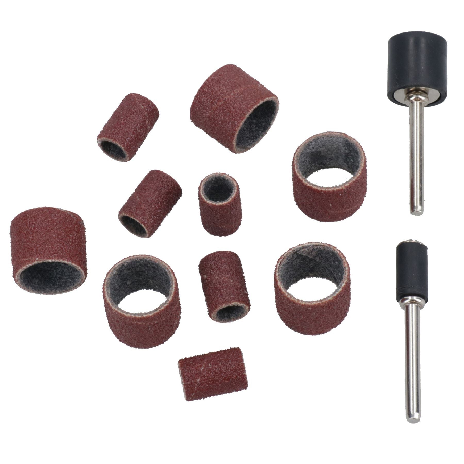 1/4in + 1/2in Drum Sanding Sander Grinding Kit for Rotary Tools 3.17mm Shaft