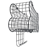 Large Wire Storage Shelf Bone Shaped Basket With Dog Lead Hooks Pet Tidier