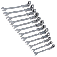 Metric Double Jointed Flexi Ratchet Combination Spanner 72 Teeth 8 – 19mm 12pc