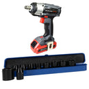 18v 1/2" Drive Li-on Cordless Battery Impact Gun & 10 Shallow Impact Sockets