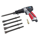 190mm Air Hammer Chisel Plus 5 Chisels for Cutting Chipping + 24mm Nut Removal