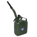 5 Litres Metal Fuel Jerry Can Holder Storage Container + Flexible Fuel Spout Pourer