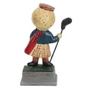 Silver King Golf Man Figure Statue Cast Iron Golfer Mascot Ornament House Home