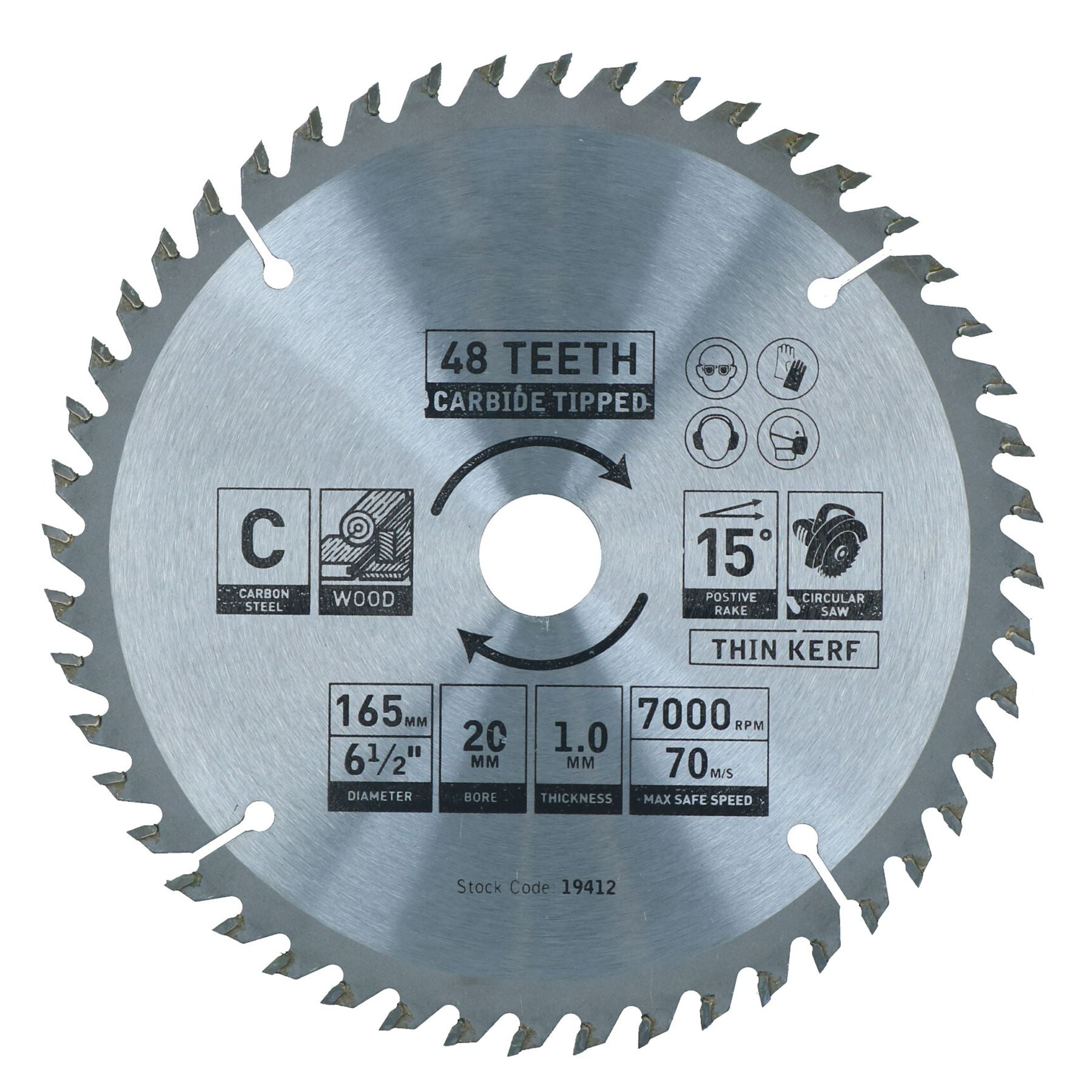 Circular Saw Blade 165mm x 16 / 20mm Mixed Teeth TCT Cutting Disc Wood 4pc