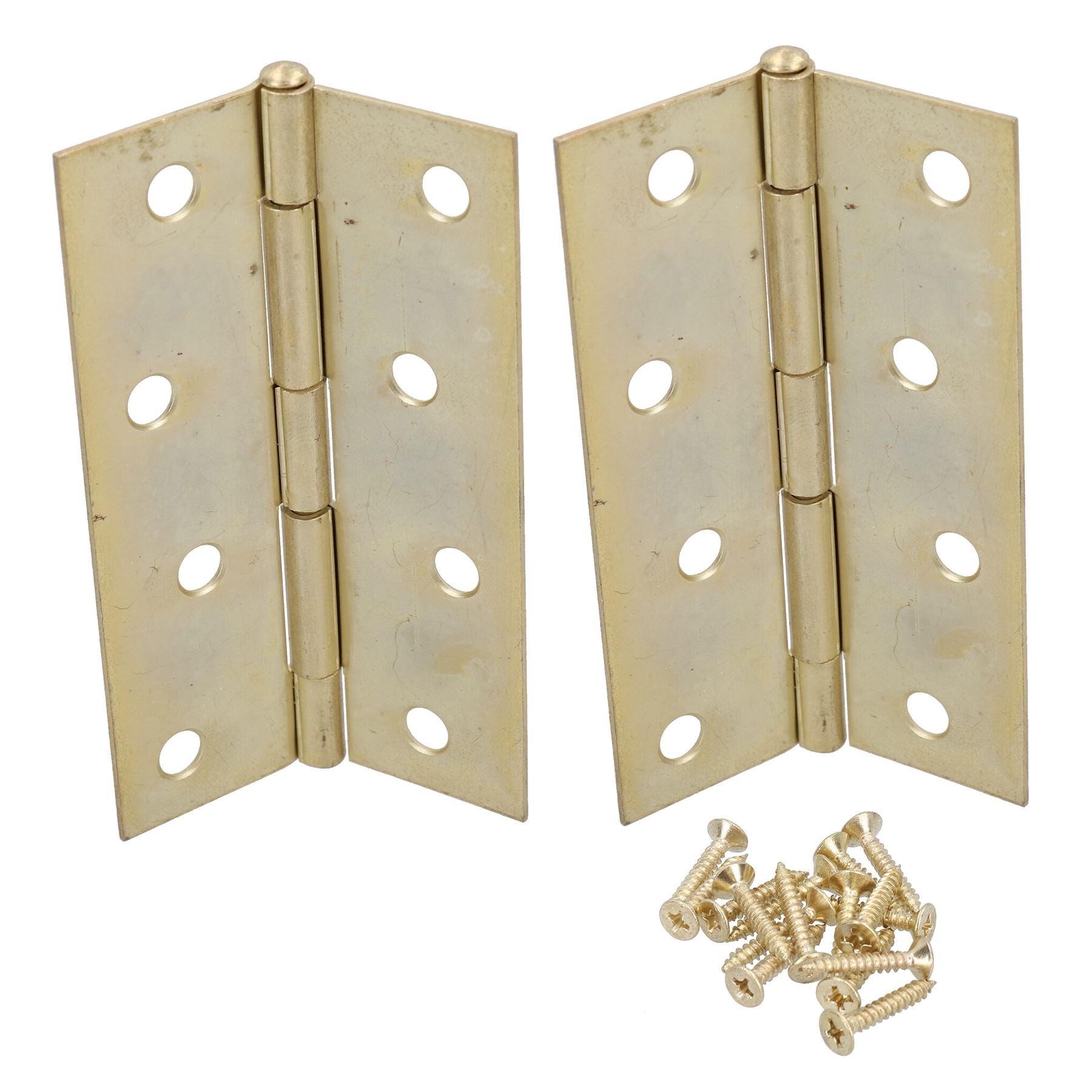 4” (100mm) Brass Plated Steel Door Cabinet Closet Gate Hinges Butt Hinge