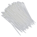 White Nylon Cable Ties Zip Lock Ties 100 Pack Strong Plastic Heavy Duty