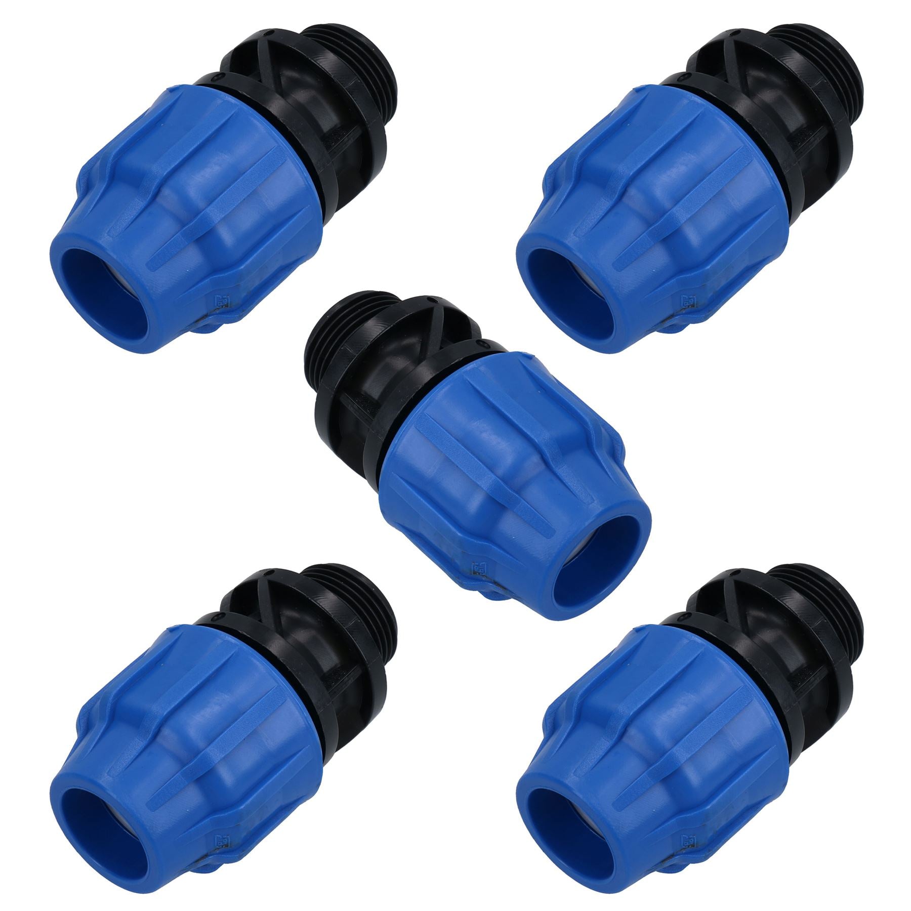 25mm x 1" MDPE Male Adapter Compression Coupling Fitting Water Pipe PN16