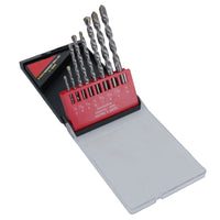 Masonry Twist Drill Bit Set 8pc Metric & Imperial Size Metal Wood Brick 3mm - 10mm