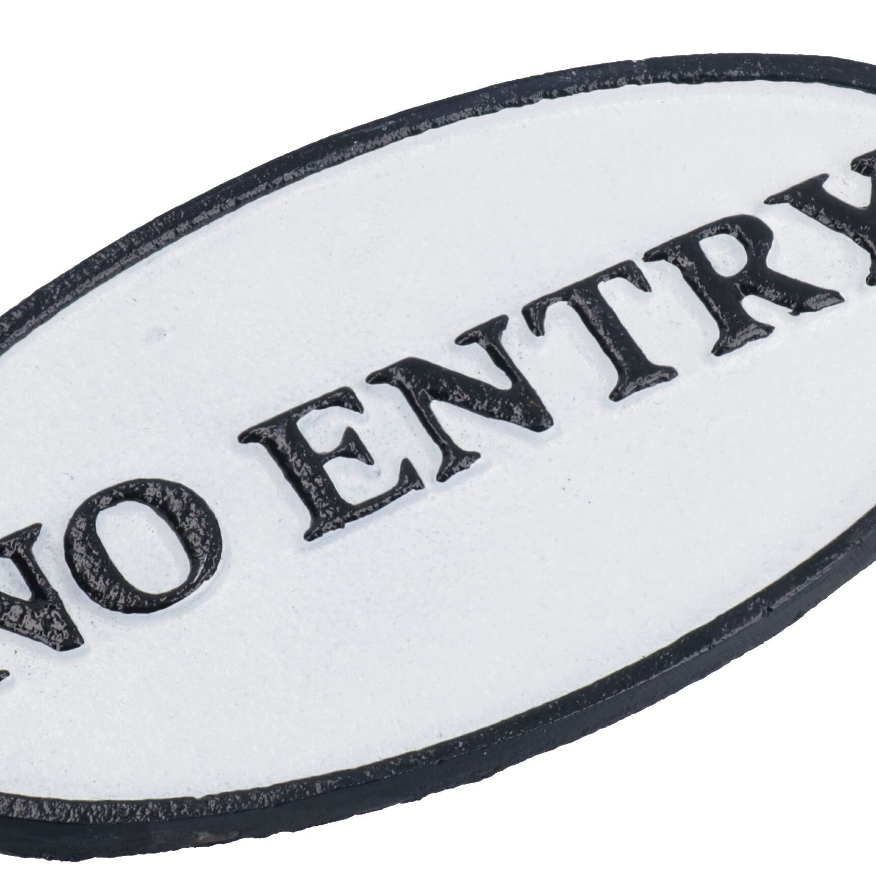 No Entry Cast Iron Sign Plaque Door Wall House Gate Post Office Cafe Shop Hotel