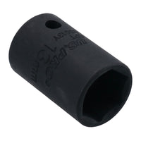 3/8in Drive Shallow Stubby Metric Impacted Impact Socket 6 Sided Single Hex