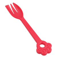 1pc Food Grade Plastic Dog Cat Feeding Fork Spork-  Assorted Colours