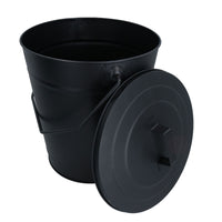 Coal Bucket With Lid, 5" Shovel & Gloves Metal Ash Tidy Bin Coal Fire Log Burner