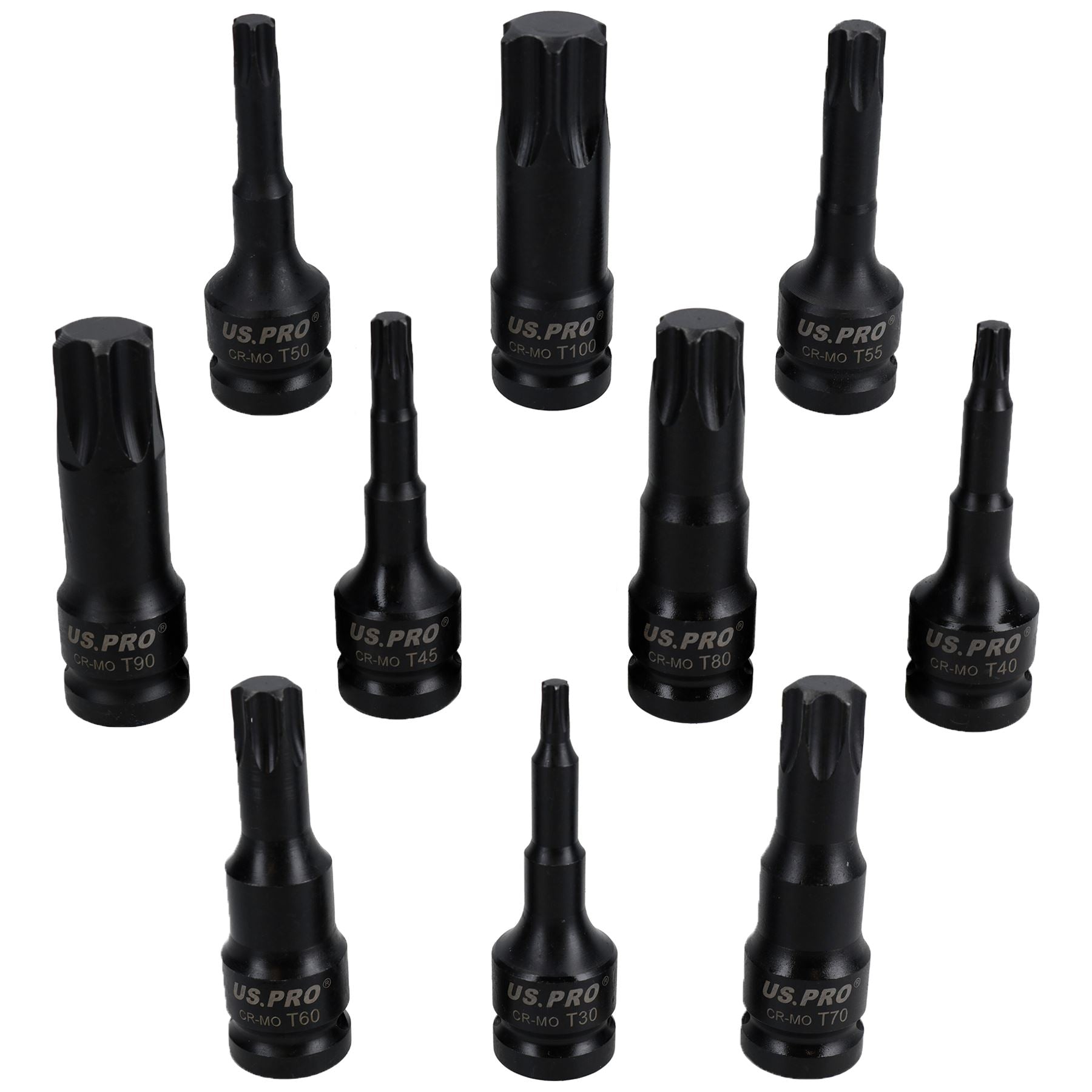 Torx Star Impact Deep Impacted Bit Sockets Extra Long T30 – T100 10pc Set