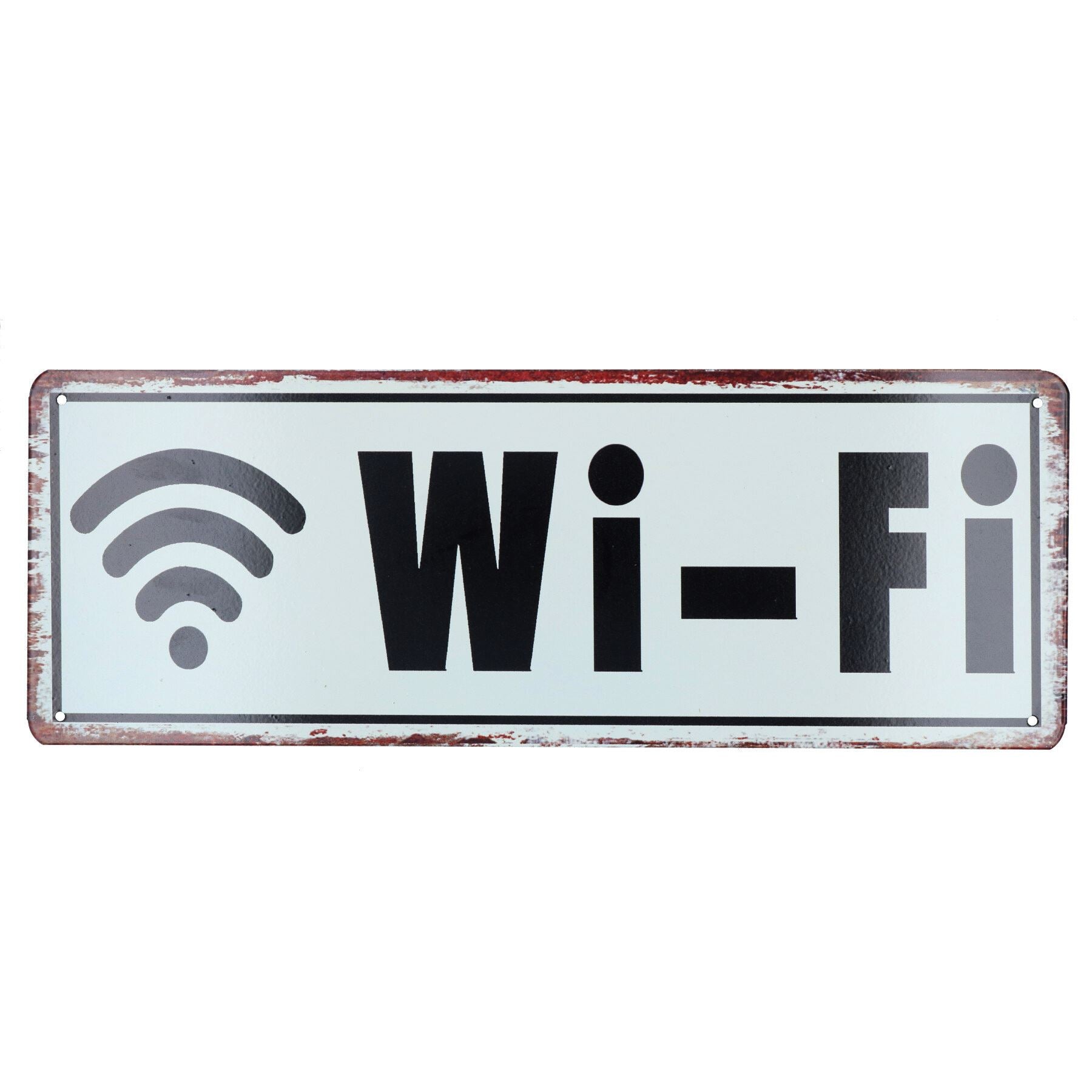 Retro Hanging WiFi Plaque Metal Sign Home Shop Cafe Gift- 36 x 13cm