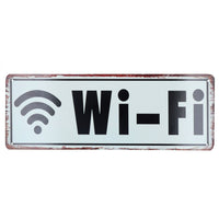 Retro Hanging WiFi Plaque Metal Sign Home Shop Cafe Gift- 36 x 13cm