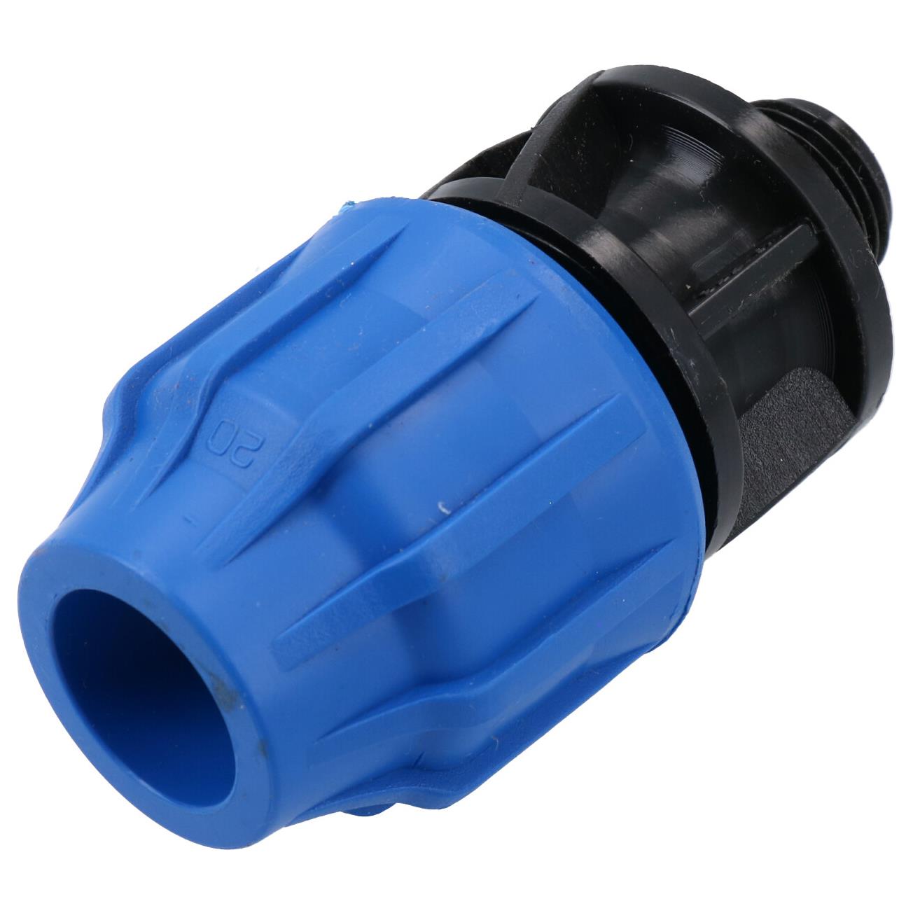 20mm x 1/2" MDPE Male Adapter Compression Coupling Fitting Water Pipe PN16