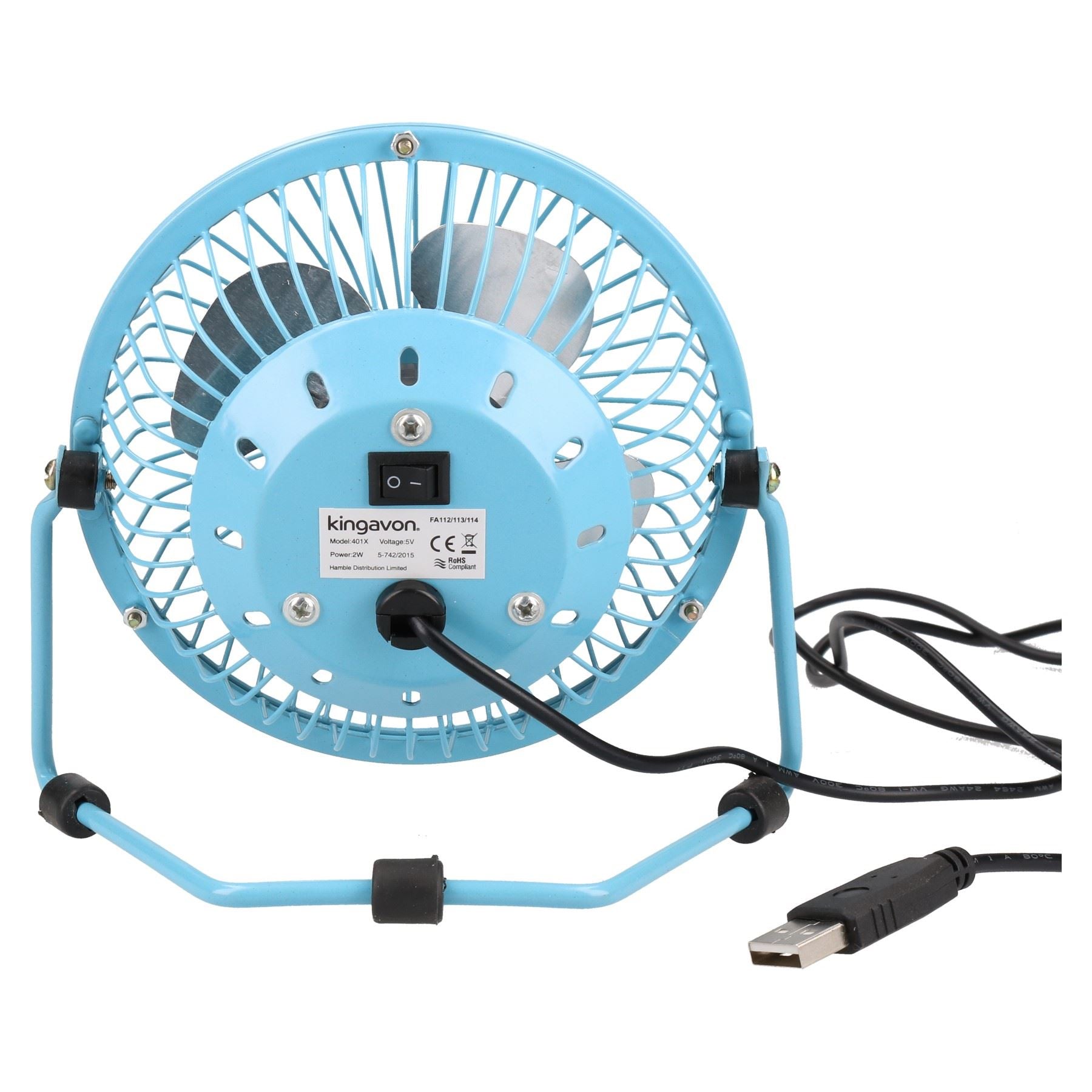 4" Mini Metal Portable USB Lead Powered Desktop Silent  Fan Cooler Cooling