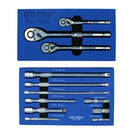 Ratchet and Socket Extension Bar set 3 Ratchets 9 Extensions 1/4 3/8 1/2 Mixed