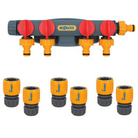 Hozelock 2, 3 or 4 Way Tap Multi Hose Pipe Connector Watering Garden Yard