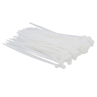 White Nylon Cable Ties Zip Lock Ties 100 Pack Strong Plastic Heavy Duty