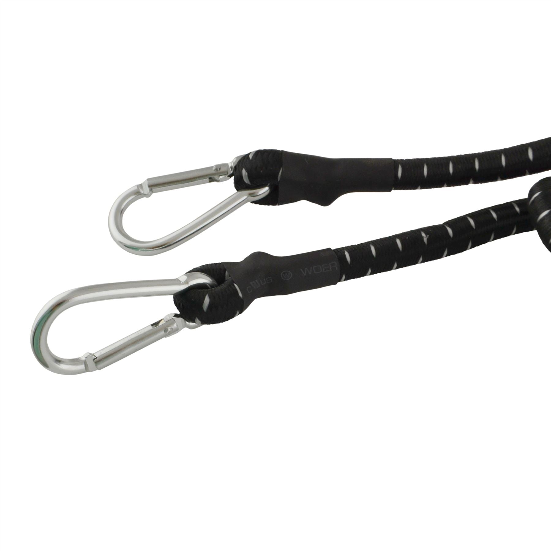 60” Bungee Strap with Metal Carabiners Hook Tie Down Fastener Holder