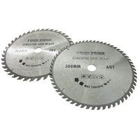 2pc 300mm x 30mm TCT circular saw blades 40 and 60 teeth with adapter ring TE517