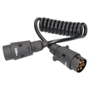 Trailer Light Electrics Extension Cable Lead Male to Male 7 Pin Plugs