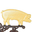 Pig Bell Farm Cast Iron Sign Plaque Door Wall Fence Gate House Garage Porch