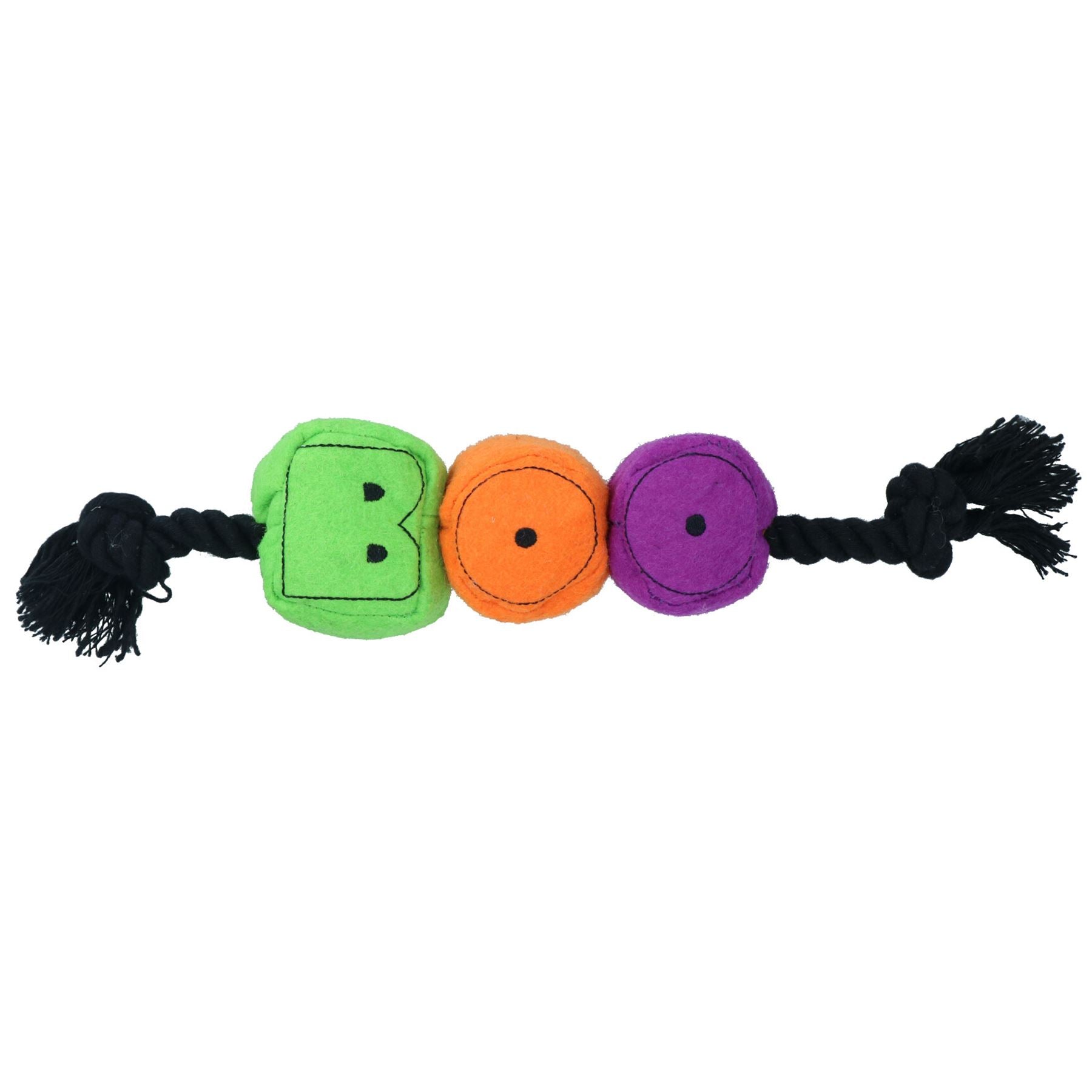 Dog Puppy Small Halloween Gift Plush Comfort Squeaky BOO Rope Play Toy