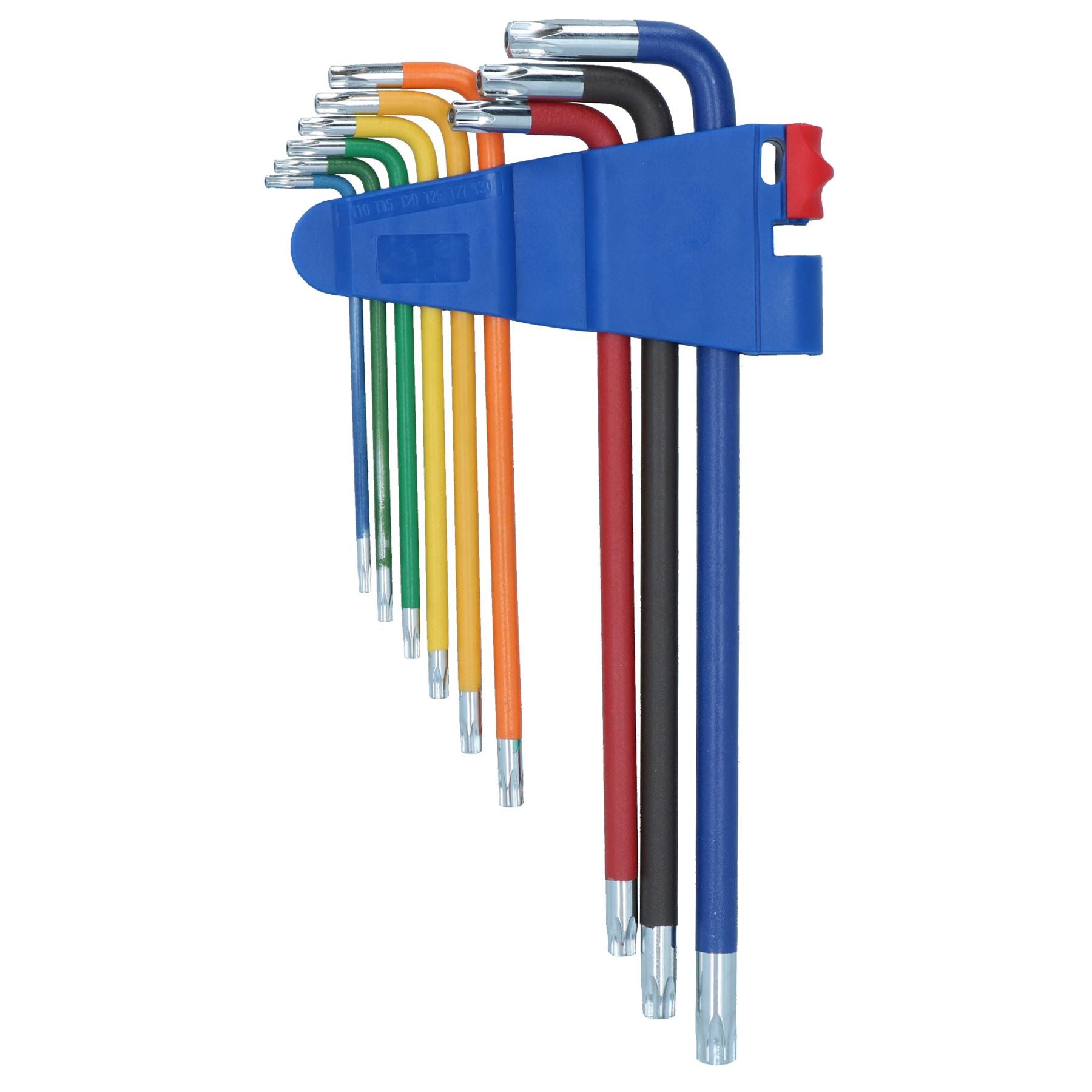 9pc Extra-Long Star Torx Tamper Torx keys Multicoloured with Holder T10 – T50