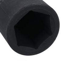 1" Drive Double Deep MM Impact Impacted Socket 6 Sided Single Hex