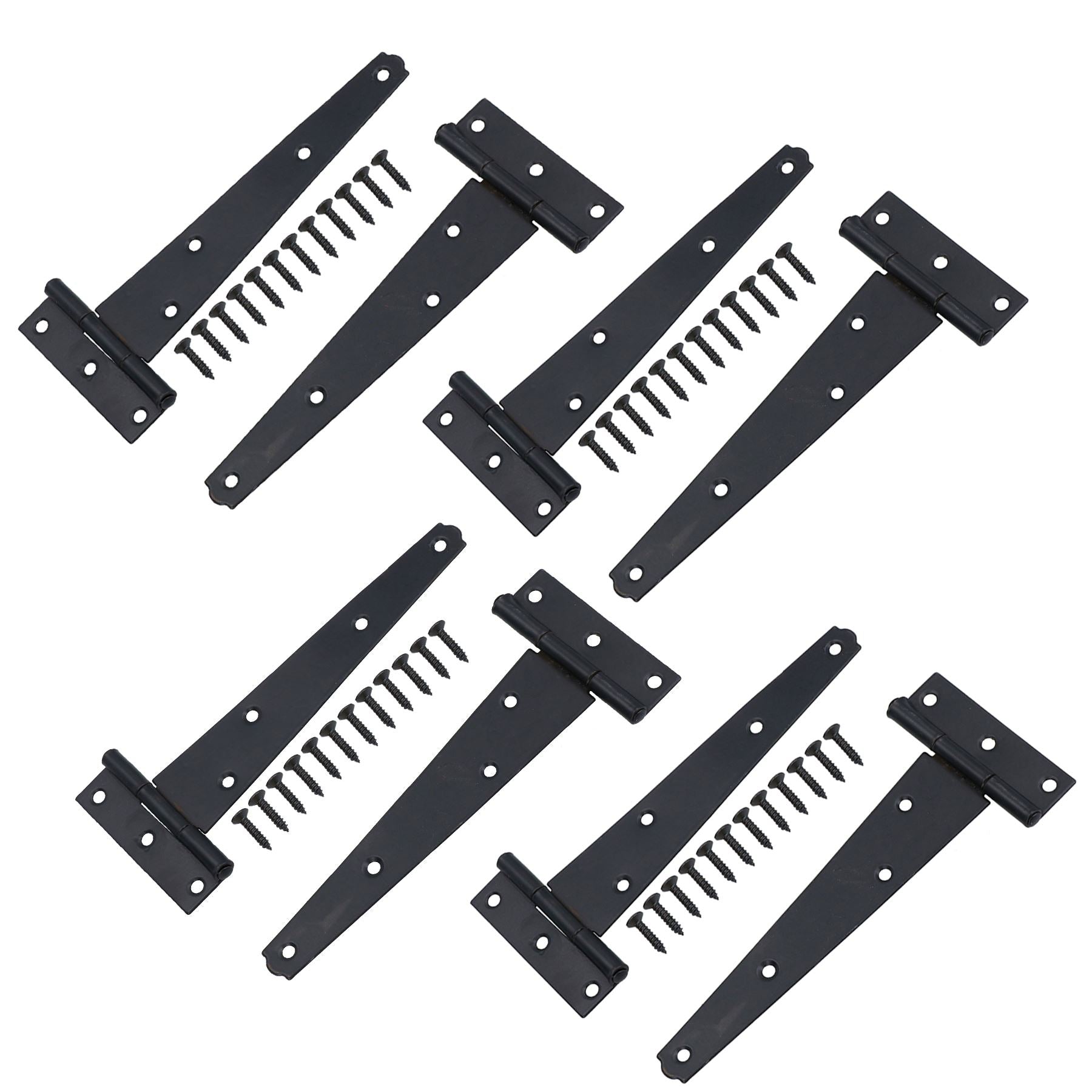 6” (150mm) Heavy Duty T Tee Hinges for Doors + Gates with Fixing Screws