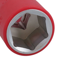 1/2in drive VDE Insulated Shallow Metric Socket 6 Sided Single Hex 1000 V